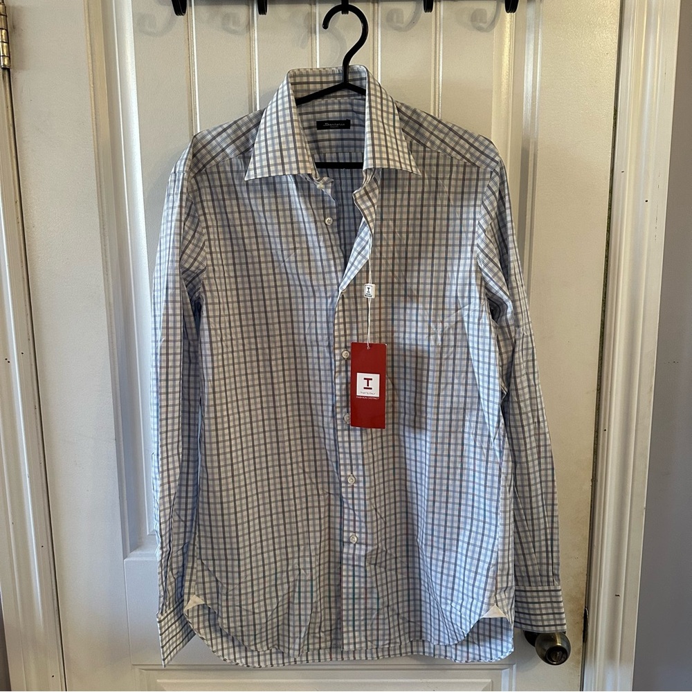 Men's Blue Checkered Shirt